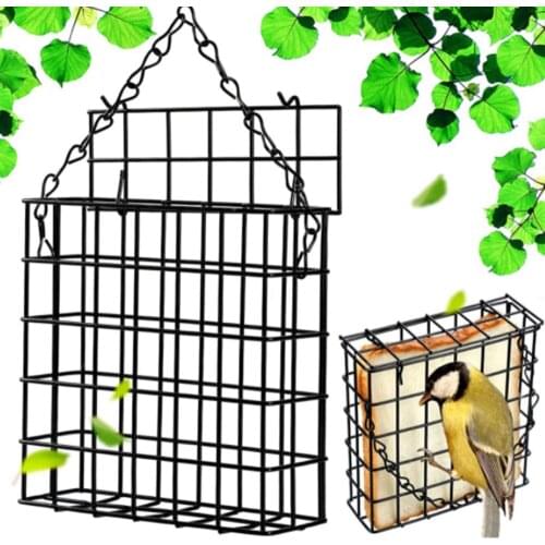 Bird Feeder Garden Iron Birdhouses For Home Outside Hanging Bird Feeder With Chain Handle Accessories Decoration