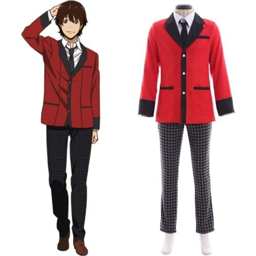Cosplaydiy Cartoon Anime Kakegurui Compulsive Gambler Cosplay Costume Suzui Ryota Red Jacket Pants Boys School Uniform Suit L320