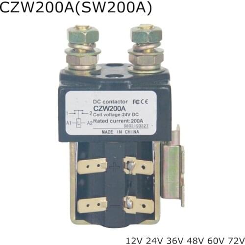 ZJW200A Magnetic DC Contactor SW200A for Battery Car,Elevator,forklift,Engineering Machine NO