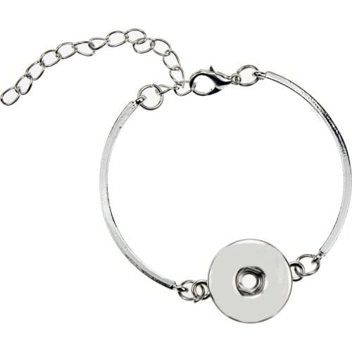 Copper Gold silver plated Snap Bracelet For Women Men Fit DIY 18mm Snap Buttons Jewelry Snap Button Bracelet Bangles