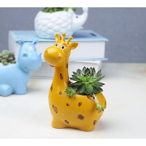 Cartoon Animal Resin Flower Pot Garden Decoration Creative Desktop Potted Plants Succulent Flower Pot