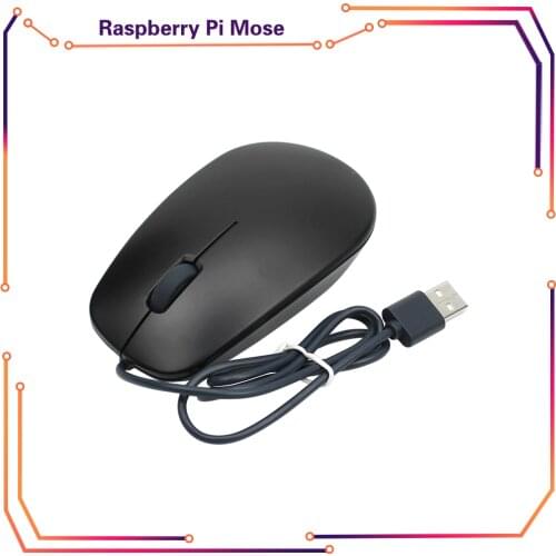 Official Raspberry Pi Mouse, available in Raspberry Black and Grey Suitable for Raspberry Pi 4B/ 3B+/ 3B