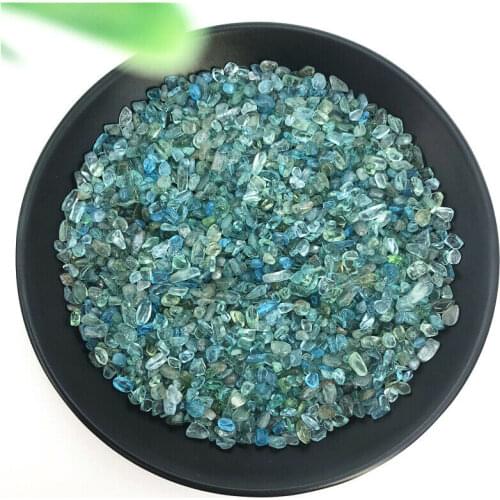 Wholesale 50g 2-4mm Natural Blue Apatite Crystal Stone Mini Polished Gravels Mineral Specimen Natural Quartz Crystals