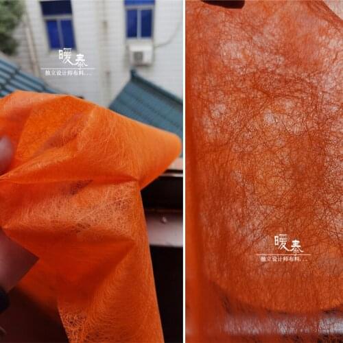 Orange Red Linear Texture Fabric DIY Patches Artificial Flower Decor Photo Props Background Clothes Creative Designer Fabric