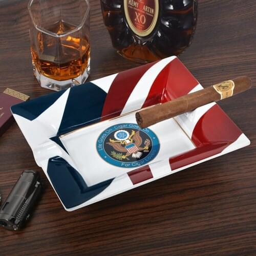 Creative Large Size Cigar Ashtray Smoking Accessories Ceramic Trays Gift For Boyfriend