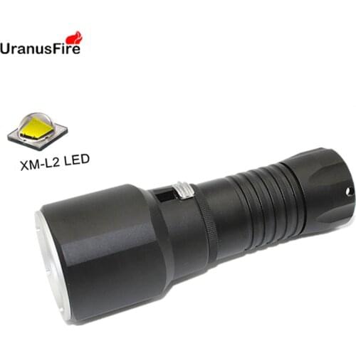 Underwater Diving Flashlight XM-L2 LED Waterproof Flashlight Torch Lamp + 32650 Battery + AC Charger