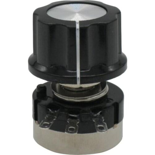 2pcs RV24YN20S B504 500k ohm Carbon film potentiometer single-turn potentiometer + 2pcs A03 knob