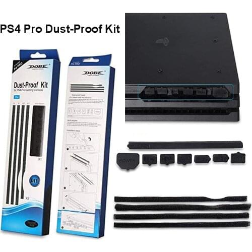 PS4 Pro Gaming Console Dust Proof Protector Prevention Cover Case Mesh Jack Stopper Pack Kits for Playstation 4 Pro Accessories