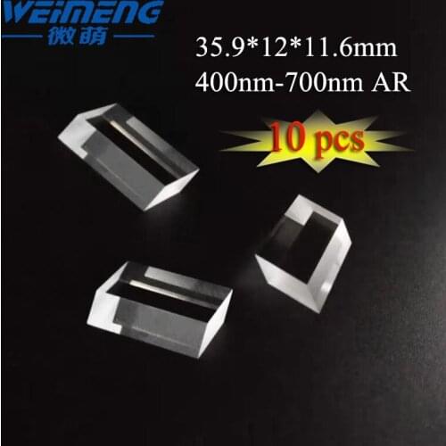 Weimeng Rhombic Prism 35.9*12*11.6mm 400nm-700nm AR coating H-K9L for laser machine & Laboratory & Optics & Medicine