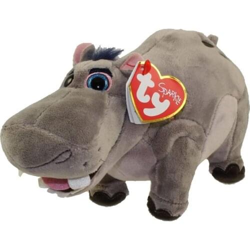 Ty Beanie Stuffed Plush Animals Doll Hippo Plush Animal Toys Stuffed Grey Hippopotamus Doll Toys Girl Birthday Gift 15cm
