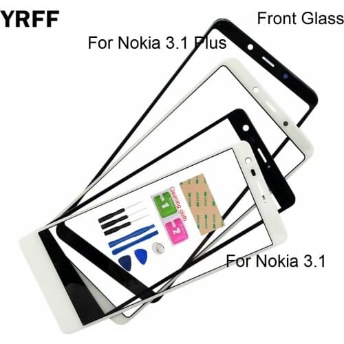 Mobile (No Touch Screen) Outer Glass For Nokia 3.1 Plus Front Glass Panel Replacement