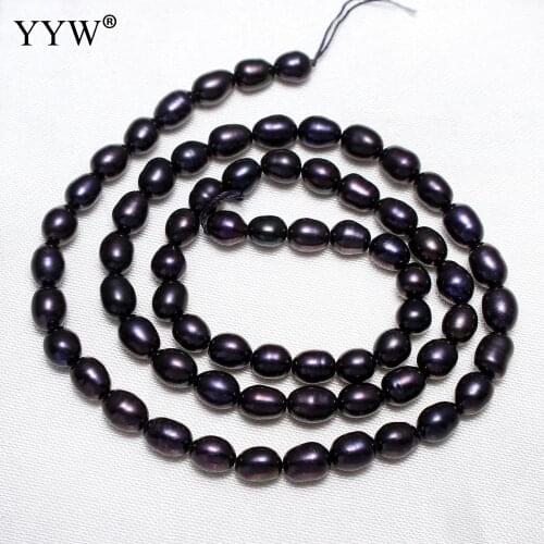 High Quality 4-5mm Cultured Potato Freshwater Pearl Beads black Approx 0.8mm Sold Per Approx 15 Inch Strand