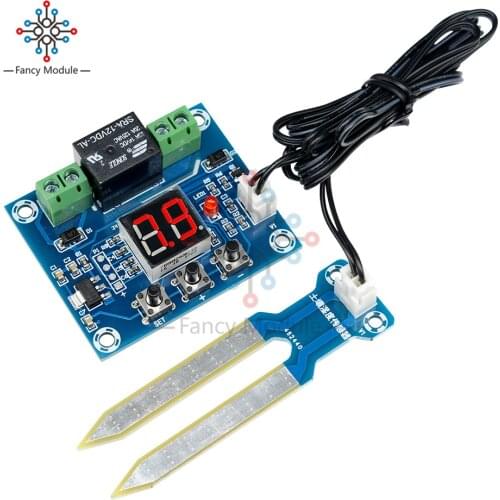 XH-M214 Humidity Controller 20-99%RH Precise Automatic Control Irrigation System Digital Display Soil Sensor Module Hygrometer
