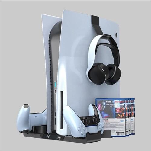 Charging Dock Charger Multi-Functional Remote Controller Earphone Disc Storage Bracket for PS5 Game Console Handle