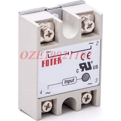1PC Solid State Relay Module 10A/25A/40A/50A/60A/75A/80A/100A DC-AC for Temprature control potentiometer 5-60VDC 24-380V Output