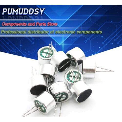 10PCS 9.7mm x 7mm 2 Pin MIC Capsule Electret Condenser Microphone