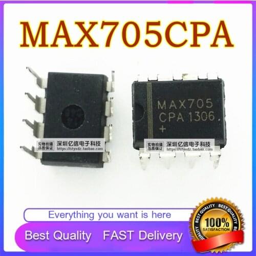 10Pcs/Lot New Original MAX705CPA MAX705 DIP-8 RESET Chip MICROPROCESSOR