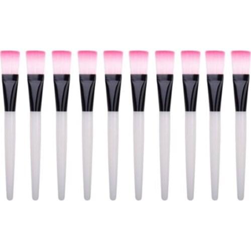 10pcs Makeup Clear Handle Facial Mud Mask Mini Brush