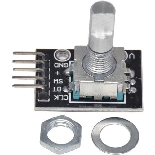 100pcs/lot 360 Degrees Rotary Encoder Module For Arduino Brick Sensor Switch Development Board KY-040 With Pins