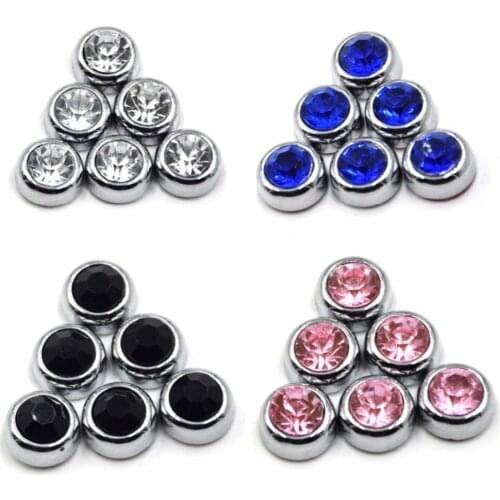 4 Color,Super Shinning Finish, Adhesive Car Decorative Diamonds,Round Base,Steering Wheel, Console Decoration,Free Ship,6pcs/set