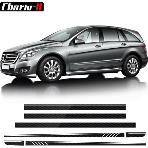 507 Styling Car Side Skirt Sticker Bonnet Roof Rear Stripes Decal for Mercedes Benz R Class W251 R300 R320 R350 R500 R63 AMG