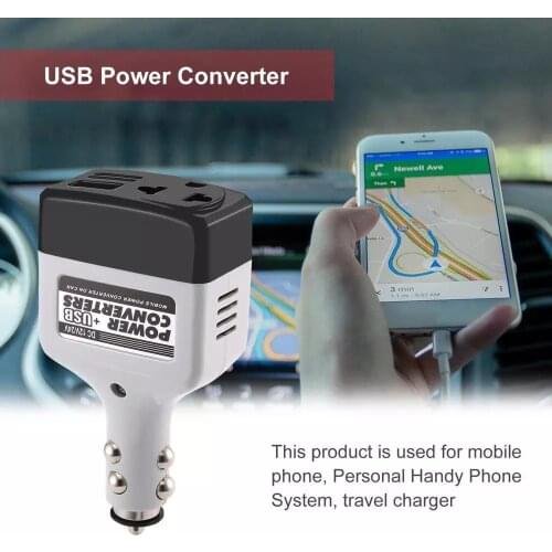 Newest DC 12/24 V to AC 220 V/USB 6 V Car Power Inverter Adapter Mobile Auto Power Car Charger Converter With USB Interface