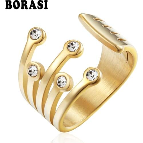 Кольца с фианитами для женщин BORASI China At AliExpress