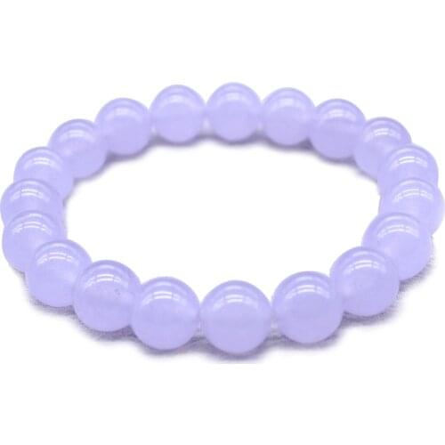 Natural Stone Love Purple Green Bead Bracelet Vintage Charm Round Chain Beads Bracelets Jewelry For Women Friend Gift