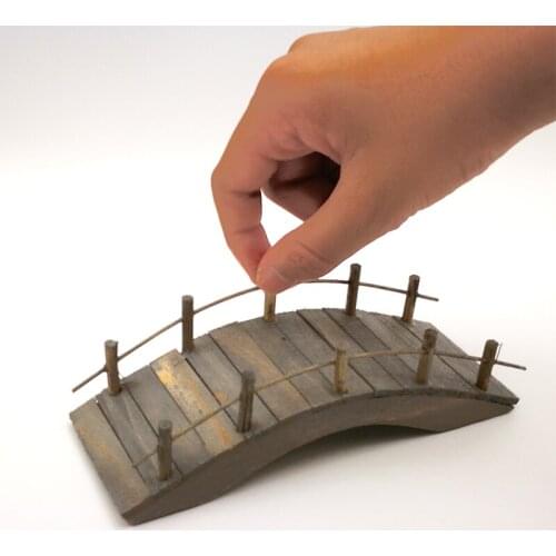 M02-X039 children baby gift Toy 1:12 Dollhouse mini Furniture Miniature rement Small wooden bridge arched arch bridge 1pcs