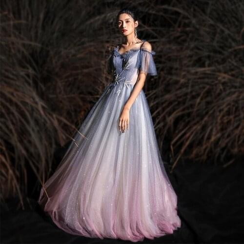 Exquisite Temperament Spaghetti Strap Dress Noble Trailing Chinese Mesh Gowns Formal Evening Party Clothing Qipao Abito Da Sera