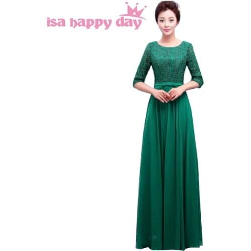 Red green lace sleeved long woman brides evening dress gown 2020 new arrival formal party gowns dresses elegant sleeves H3765
