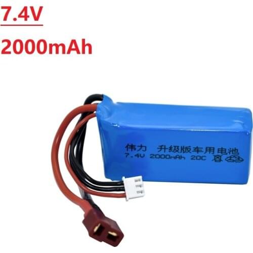 7.4V LiPo Battery For Wltoys A949 A959-B A969-B A979-B K929-B 7.4v 2000mah lipo Battery For Remote Control Cars Helicopters pack