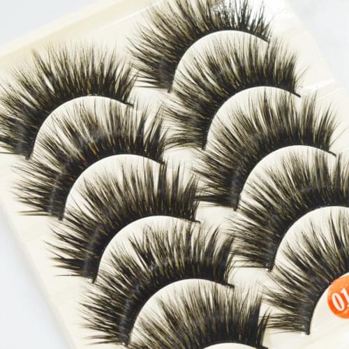 5 Pairs Handmade False Eye Lashes Thick False Eyelashes Makeup Tips Cosmetics Natural Long Fake Lashes Extension Cilios Posticos