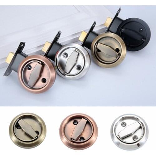 Invisible Door Lock Sliding Household Double-Sided Indoor Bedroom Door Sliding Dark Lock Concealed Single-Sided Hidden Lock