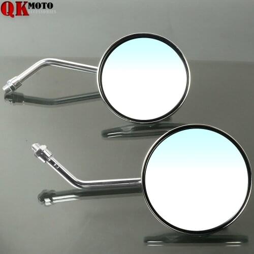 Newest Design for Yamaha Suzuki Scooter ATV 8MM 10MM 1Pair Chrome Motorcycle Rear View Side Mirror Rearview Mirrors