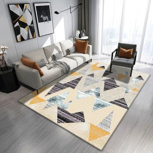 New Style Geometric Floral Decoration Colorful Carpet Rug Living Room Wood Floor Non-slip Antifouling Carpet For Bedroom Parlor