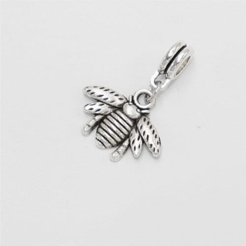 Wholesale Bulk Beads 12pcs Bee Charms Pendants Suitable for Womens Necklace Bracelets Jewelry Making