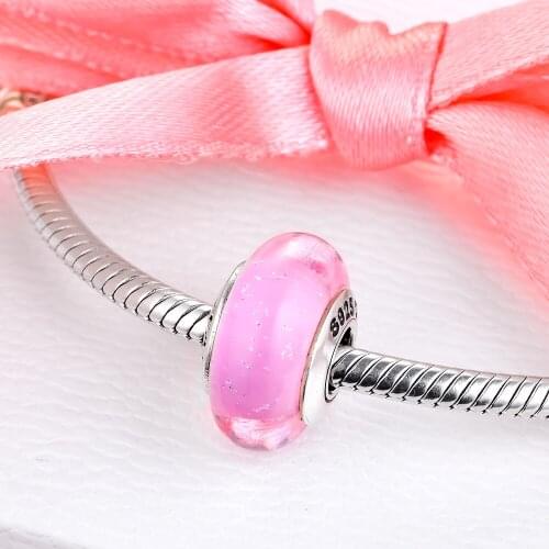 Fits for Charms Bracelets Necklaces 100% 925 Sterling Silver Jewelry Auroras Signature Murano Glass Beads Free Shipping