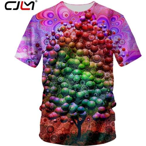 CJLM Casual Tshirts Summer Tops Men 3d Print Fruit Tree T-shirt Unisex Hip Hop Outfits Shirts Short Sleeve Crewneck T Shirt Tee