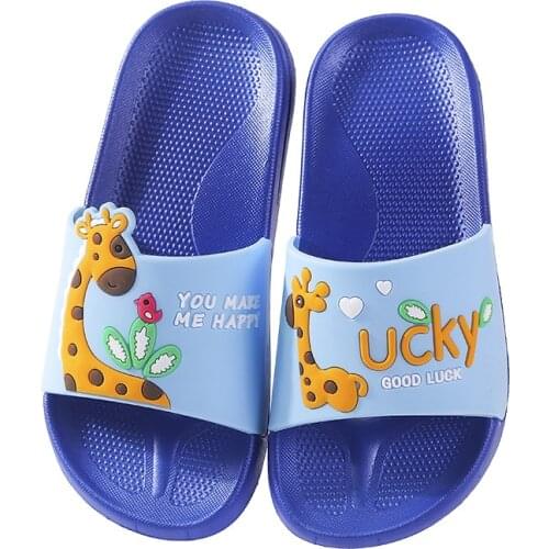 Summer Giraffe Childrens Slippers Boys Slippers Sandals Kids Non-slip Breathable Beach Swimming Shoes Girls Indoor Flip Flops