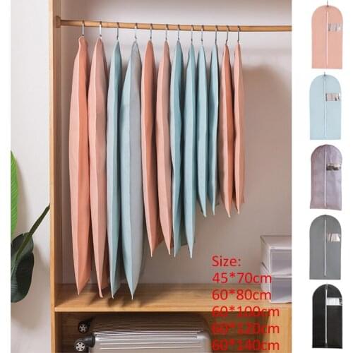 1PC Modern Clothes Bag Transparent Window Non-Woven Cloth Dust-Proof Cover Visible Home