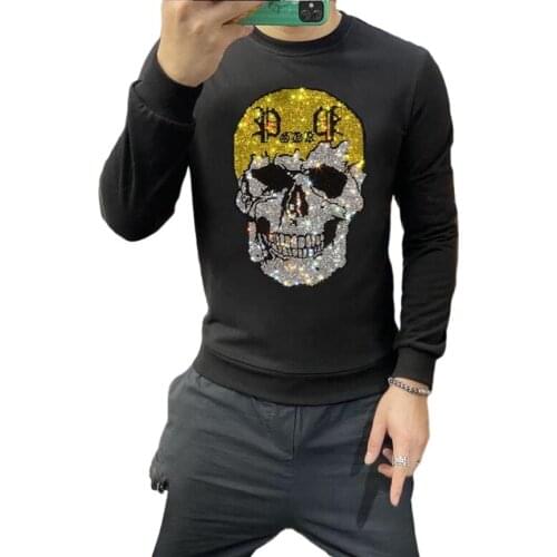 New Rhinestones hoodies Casual Hot drill Sweatshirts 2021 long Sleeve fashion design