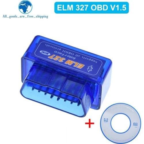 TZT Universal OBD V1.5 ELM327OBD2 Bluetooth AutoScanner OBDII 2 Car ELM 327 Tester Diagnostic Tool for Android Windows Symbian