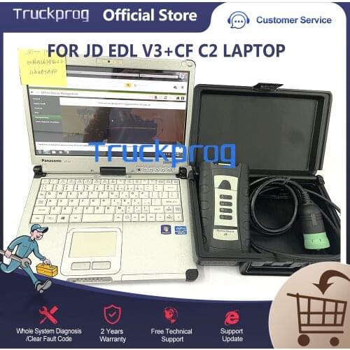 V5.2 Electronic Data Link EDL V3 Diagnostic Adapter JD Service JD EDL v3 Advisor construction Agricultrue diagnotic+C2 LAPTOP