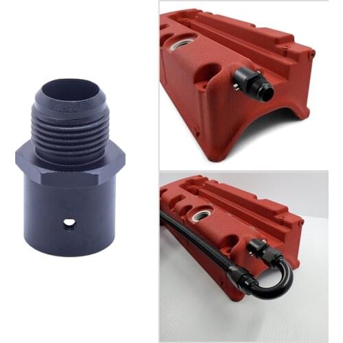 Breather Fitting Adapter 19mm AN10 Valve Cover Vent Outlet K-Swap For Honda Civic Acura Rsx Tsx K20 K24 Oil Catch Can Aluminium