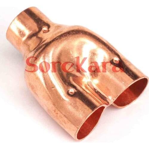 Inner Diameter 19mm 3/4" Copper End Feed Equal Y-type 3 Way Pipe Fitting Plumbing for water oil