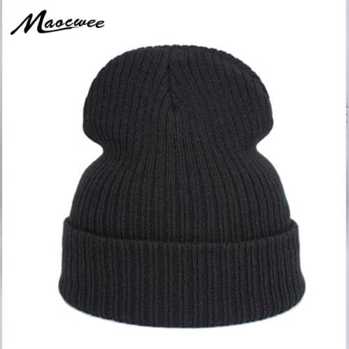 Winter Beanie Knit Hats Women Solid Warm Cap Ladies Casual Bonnet Men Skullies Gorro Ski Cap 2020 Fashion Fluorescent Yellow Hat