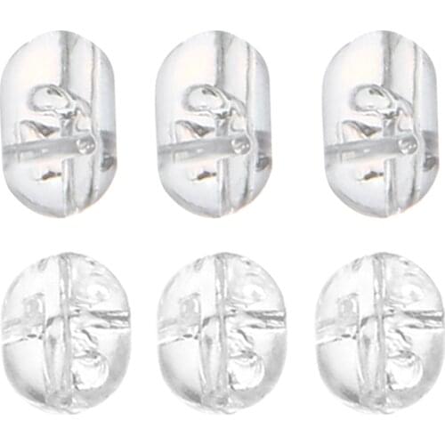 100pcs/lot Transparent Clear Oval Pearl Cross T-type Hole Beads Plastic Cross Way Bead Carp Fishing Accessory High Quality