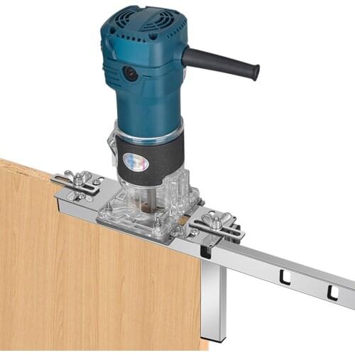 2 In 1 Punch Locator Centering Dowel Jig Kit Adjustable Slotter Slotting Rack Trimming Machine Slotted Support Woodworking Tools