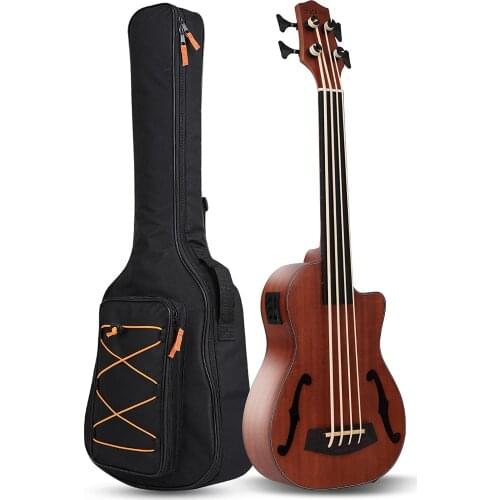 4 strings Ukulele Bass mahogany Instruments with EQ